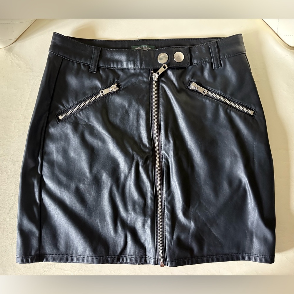 Target Black Pencil Mini Skirt with Silver Accents